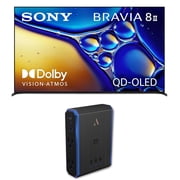 Sony K55XR80M2 55 Inch Bravia 8 QD-OLED 4K HDR Google TV with an Austere 5S-PS4-US1 4-Outlet Power 2025
