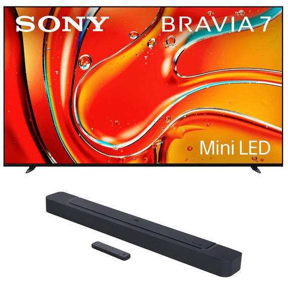 Sony K65XR70 65 Inch 4K Bravia LCD Mini LED Full Array HDR Google TV with a JBL BAR-300 5.0ch Soundbar with MultiBeam Sound and Dolby Atmos (2024)