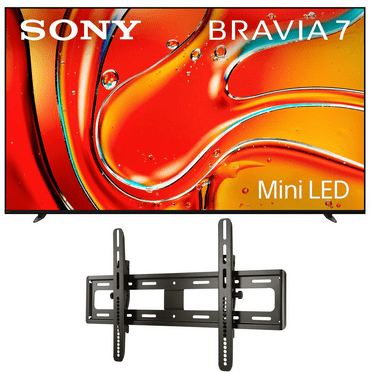 Sony K65XR70 65 Inch 4K Bravia LCD Mini LED Full Array HDR Google TV with a Sanus VMPL50A-B1 Tilting Wall Mount for 32-85 Inch Flat Screen TVs (2024)