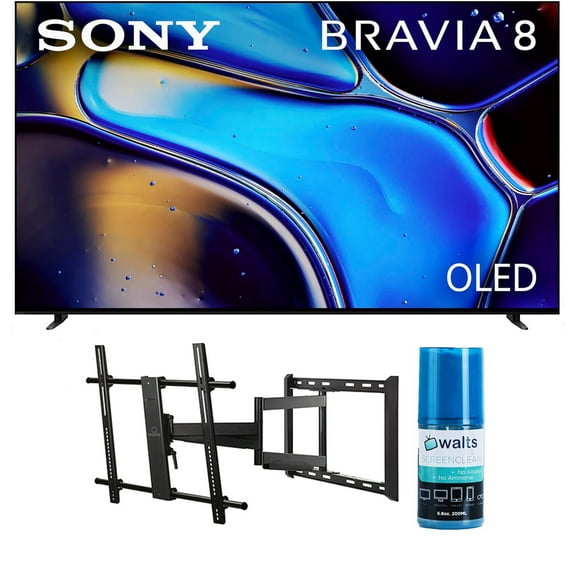 Sony K65XR80 65 Inch IMAX Enhanced Bravia OLED 4K HDR Google TV with a Walts TV Large/Extra Large Full Motion Mount for 43"-90" Compatible TV's and Walts HDTV Screen Cleaner Kit (2024)