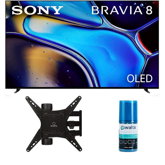 Sony K65XR80 65 Inch IMAX Enhanced Bravia OLED 4K HDR Google TV with a Walts TV Medium Full Motion Mount for 32"-65" Compatible TV's and Walts HDTV Screen Cleaner Kit (2024)