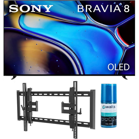 Sony K65XR80 65 Inch IMAX Enhanced Bravia OLED 4K HDR Google TV with a Walts TV TILT-EXTENSION-37-90 Tilt Mount for 37"-90" Compatible TVs and Walts HDTV Screen Cleaner Kit (2024)