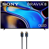 Sony K65XR80 65 Inch IMAX Enhanced Bravia OLED 4K HDR Google TV with an Austere 5S-4KHD2-2.5M V-Series 2.5m Premium 4K HDR HDMI Braided Cable (2024)