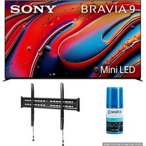 Sony K65XR90 65 Inch XR90 Series Bravia Mini LED HDR QLED 4K Google TV with a Walts TV FIXED-MOUNT-43-90 TV Mount for 43"-90" Compatible TVs and Walts HDTV Screen Cleaner Kit (2024)