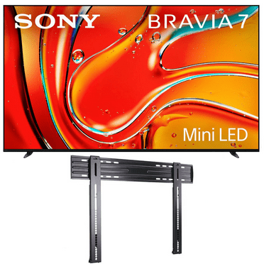 Sony K75XR70 75 Inch 4K Bravia LCD Mini LED Full Array HDR Google TV with a Sanus LL11-B1 Super Slim Fixed-Position Wall Mount for 40-85 Inch TVs (2024)