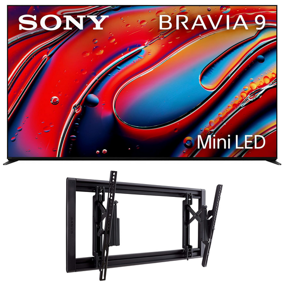 Sony K75XR90 75 Inch XR90 Series Bravia Mini LED HDR QLED 4K Google TV with a Sanus VLT7-B2 42-90 Inch Large Advanced Tilt 4D TV Wall Mount (2024)