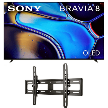 Sony K77XR80 77 Inch IMAX Enhanced Bravia OLED 4K HDR Google TV with a Sanus VMPL50A-B1 Tilting Wall Mount for 32-85 Inch Flat Screen TVs (2024)