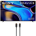 thumbnail image 1 of Sony K77XR80 77" IMAX Enhanced Bravia OLED 4K HDR TV with Austere 7S-8KHD2-2.5M 8K HDMI Cable (2024), 1 of 9