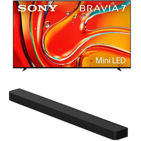 Sony K85XR70 85 Inch 4K Bravia LCD Mini LED Full Array HDR Google TV with a Sony HT-A8000 BRAVIA Theater Bar Soundbar (2024)