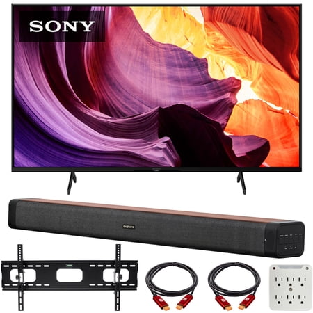 Sony KD85X80K 85" X80K 4K Ultra HD LED Smart TV 2022 Bundle with Deco Home 60W 2.0 Channel