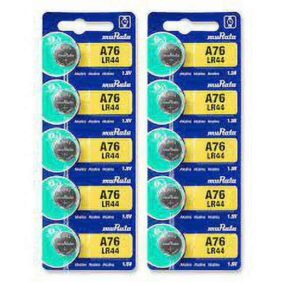Sony LR44 - A76 Alkaline Button Battery 1.5V - 10 Pack - FREE SHIPPING