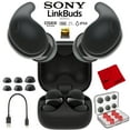 thumbnail image 1 of Sony LinkBuds Fit Truly Wireless Noise Cancelling Earbud Headphones (WFLS910N/B) - Black Bundle with Deco Essentials 6 Pairs of In-Ear Earbud Tips and More, 1 of 11
