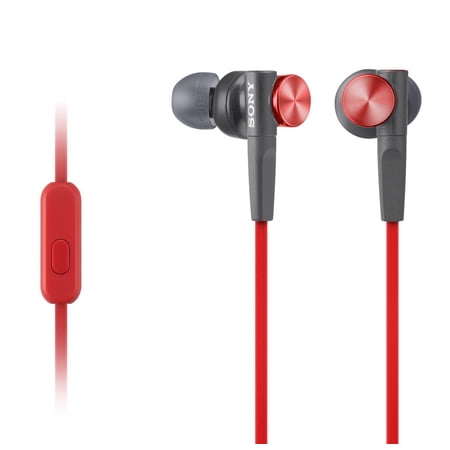 Sony MDR-XB50AP Extra Bass Earbud Headset (Red)