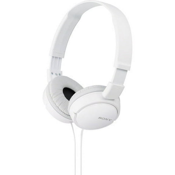 Sony MDR-ZX110 Wired On-Ear Headphones, White