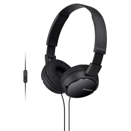 Sony MDR-ZX110AP EXTRA BASS Headphones with Mic- Black