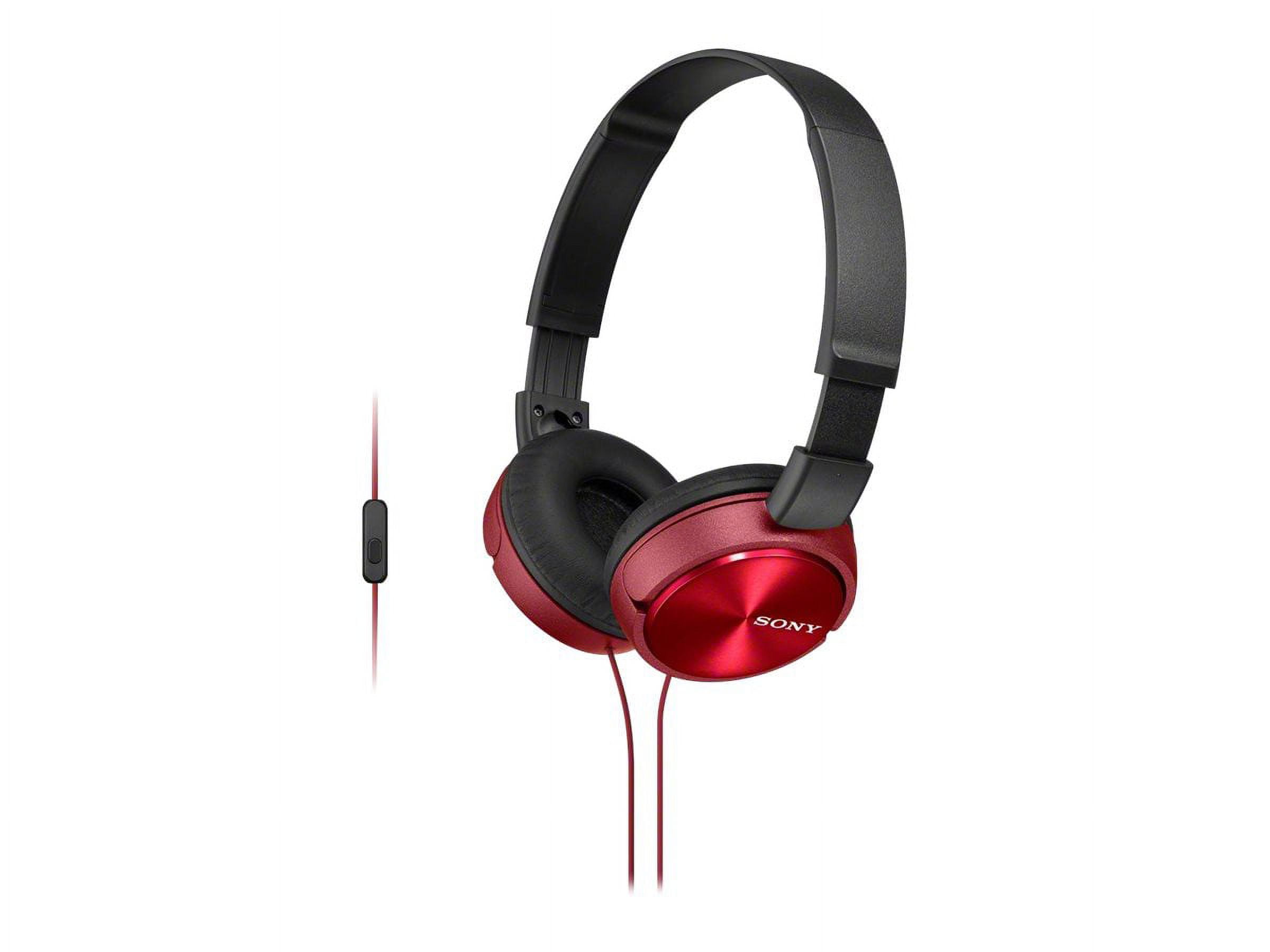 Sony MDR-ZX310AP - ZX Series - headphones with mic - full size - wired -  3.5 mm jack - red