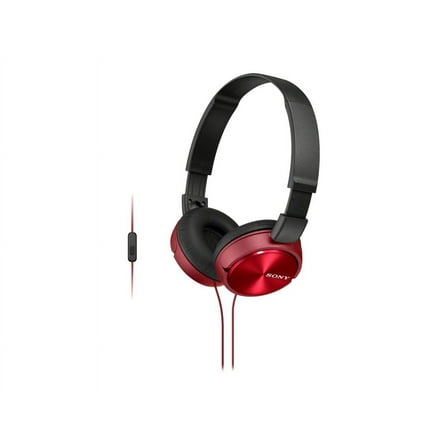 Sony MDR-ZX310AP - ZX Series - headphones with mic - full size - wired - 3.5 mm jack - red