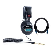 Sony MDR7506 Folding Professional Closed Ear Headphones Bundle w/ Nylon Braided Cable