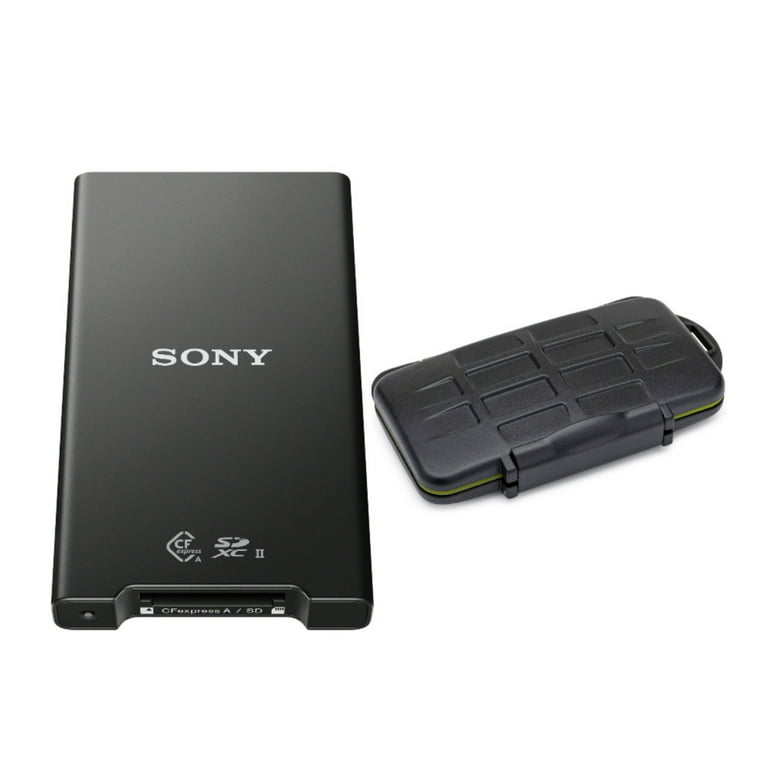 Koah Rugged Memory Storage Carrying Case and Dual Slot SD Card Reader Bundle