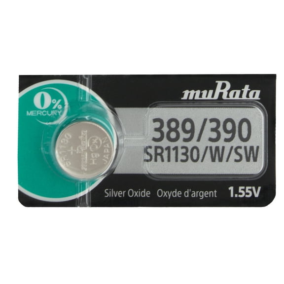 Sony Murata 389/390 - SR1130 Silver Oxide Button Cell Battery 1.55V - 2 Pack + FREE SHIPPING!