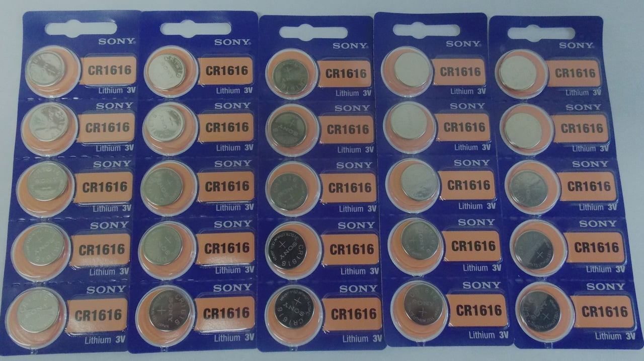 Sony Murata CR1616 3V Lithium Coin Battery - 25 Pack + FREE SHIPPING!
