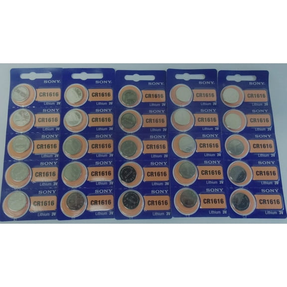 Sony Murata CR1616 3V Lithium Coin Battery - 25 Pack + FREE SHIPPING!