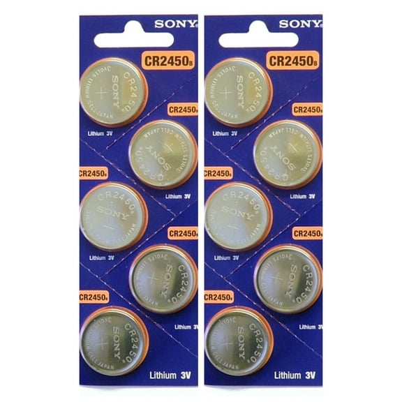 Sony Murata CR2450 3V Lithium Coin Battery - 10 Pack - FREE SHIPPING
