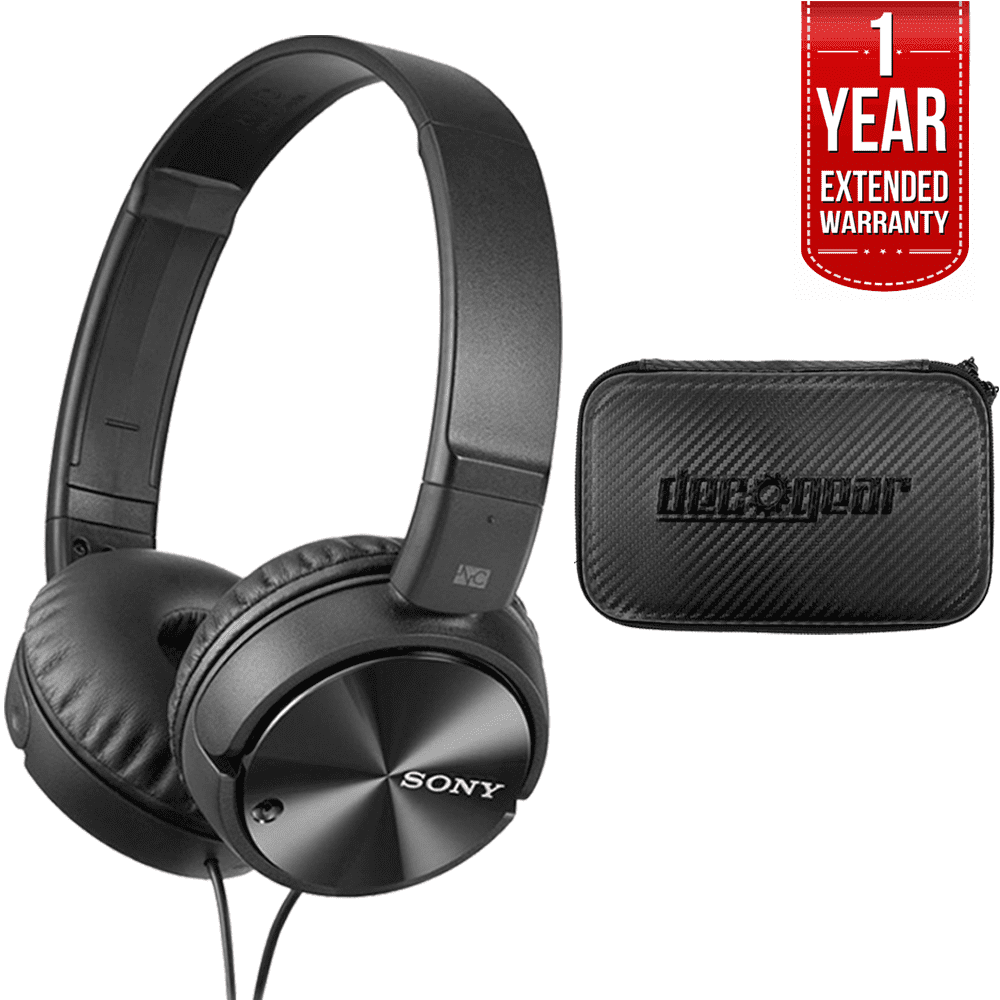 Sony Noise Cancelling Headphones, Deco Gear Hard Case & 1