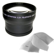 Sony PMW-EX3 2.2x High Definition Telephoto Lens 72mm Made By Optics + Stepping Ring 77-72mm + Nwv Direct Micro Fiber