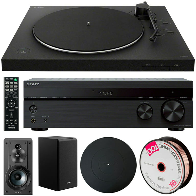 Sony PS-LX310BT Belt Drive Turntable: Fully Automatic Wireless Vinyl Record  Player with Bluetooth and USB Output Black & SSCS5 3-Way 3-Driver