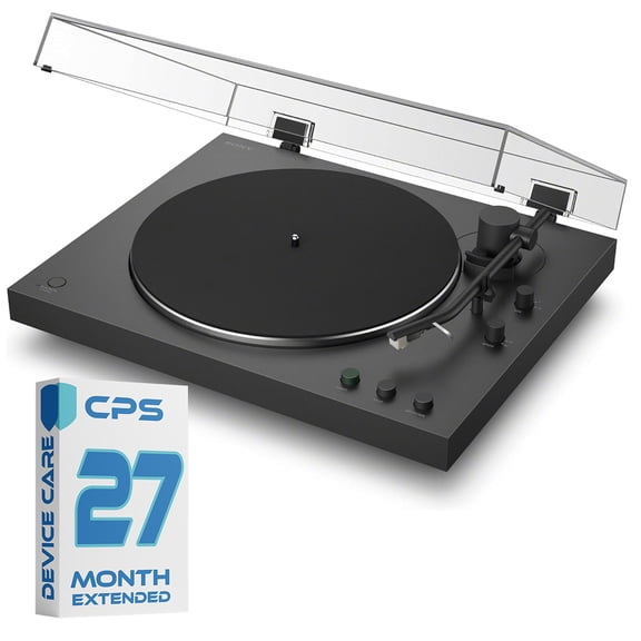 Sony PS-LX3BT Belt Drive Turntable Vinyl Bluetooth Record Player w 27-Month Device Care Program