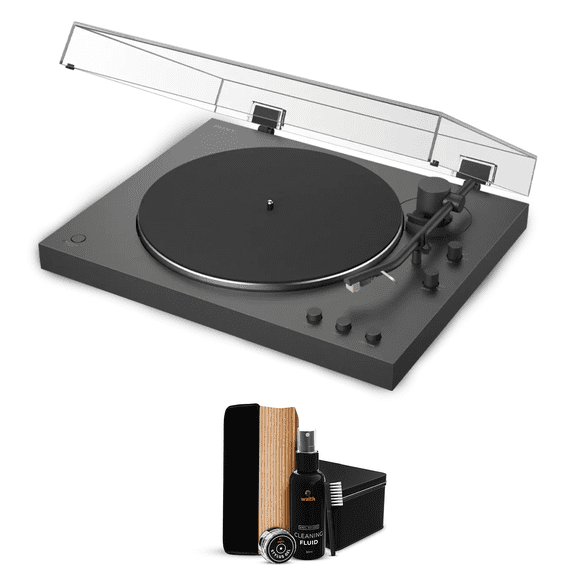 Sony PS-LX3BT Fully Automatic Two-Speed Belt Drive Turntable & Vinyl Cleaner Kit