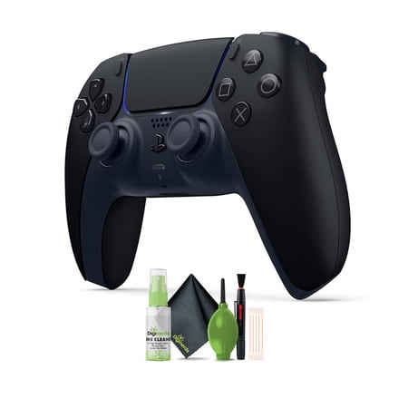 Sony PS5 DualSense Wireless Controller V2 (2024 Model) - Midnight Black + Diginerds Cleaning Kit + Microfiber Cleaning Cloth