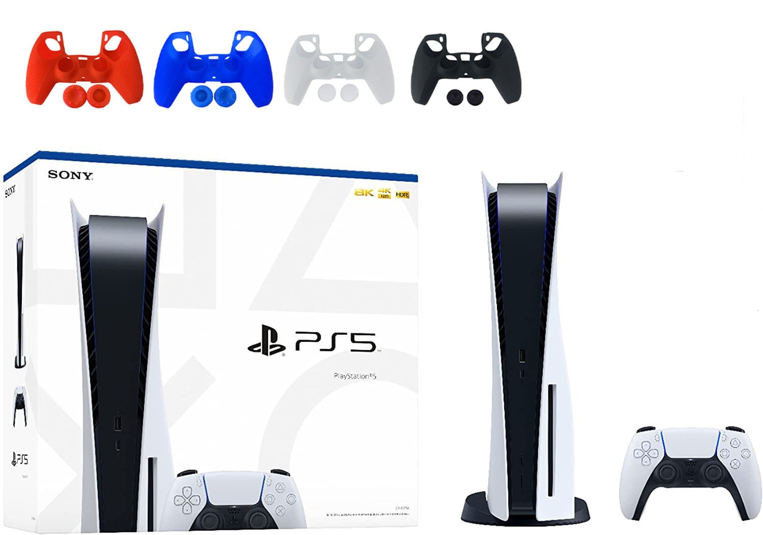  Sony PS5 PlayStation 5 Digital Edition Gaming Console +  Wireless Controller - 16GB GDDR6 RAM, 825GB SSD, 120Hz 8K Output, White :  Video Games