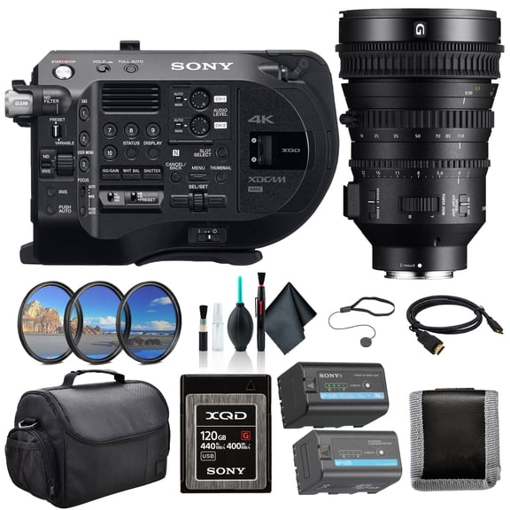 Sony PXW-FS7M2 XDCAM Super 35 Camera System PXW-FS7M2, Sony E PZ 18-110mm Lens, 120GB Memory Card, BP-U35 Battery, Filter Kit, Bag, Memory Card Wallet, Cap Keeper, Cleaning Kit, HDMI Cable