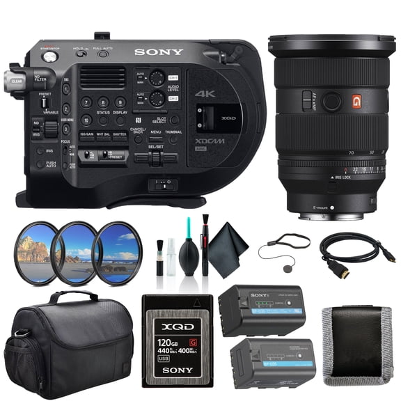Sony PXW-FS7M2 XDCAM Super 35 Camera System PXW-FS7M2, Sony FE 24-70mm Lens, 120GB Memory Card, BP-U35 Battery, Filter Kit, Bag, Memory Card Wallet, Cap Keeper, Cleaning Kit, HDMI Cable