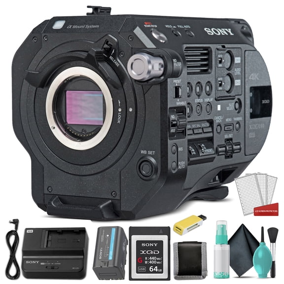 Sony PXW-FS7M2 XDCAM Super 35 Camera System Professional Camcorder, Black PXWFS7M2 W/ 120GB Memory Card, Cleaning Set and and More