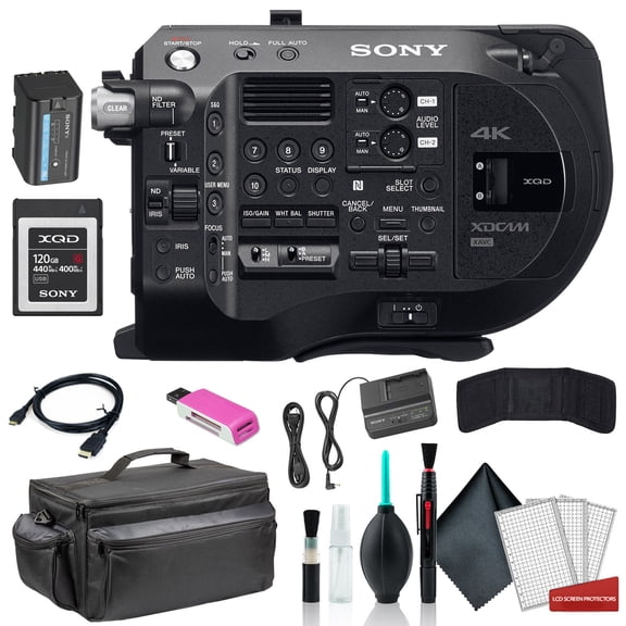 Sony PXW-FS7M2 XDCAM Super 35 Camera System W/ 120GB Memory Card, Bag, Cleaning Kit, and and More