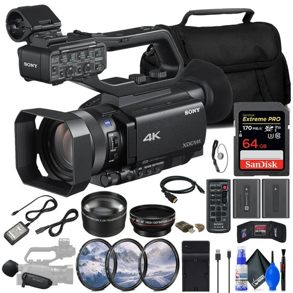 Sony PXW-Z90V 4K HDR XDCAM Camcorder Bundle + 64GB Card and Battery (International Model)
