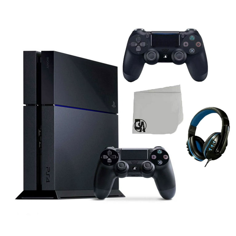 Sony PlayStation 4 1TB Gaming Console Black with BOLT AXTION with 2  Controller Bundle Used