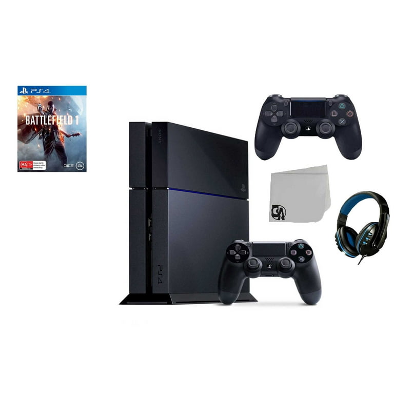 Sony PlayStation 4 500GB Gaming Console Black 2 Controller Included with  Battlefield 1 BOLT AXTION Bundle Used