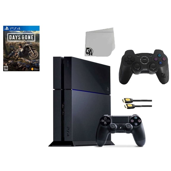 Restored Sony PlayStation 4 500GB Gaming Console, Black with 2 Controllers and Days Gone, 1-Pack