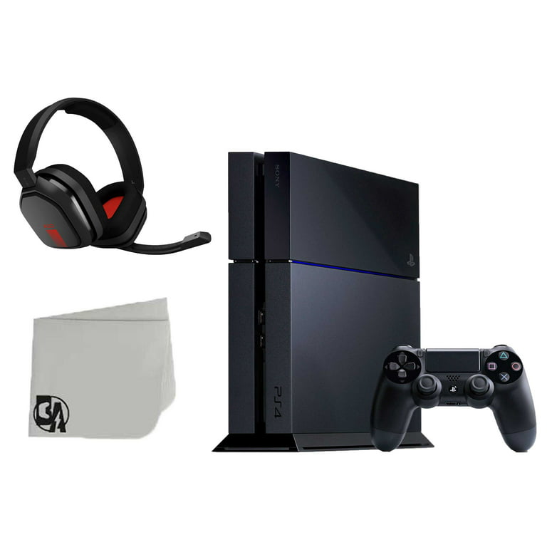 Sony PlayStation 4 500GB Gaming Console Black with Astro A10 Gaming BOLT  AXTION Bundle Lke New Black Red