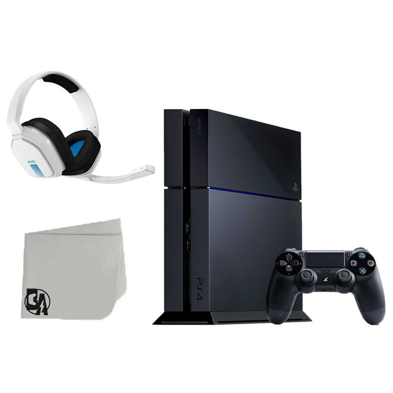 Sony PlayStation 4 500GB Gaming Console Black with Astro A10 Gaming BOLT  AXTION Bundle Lke New White Blue 