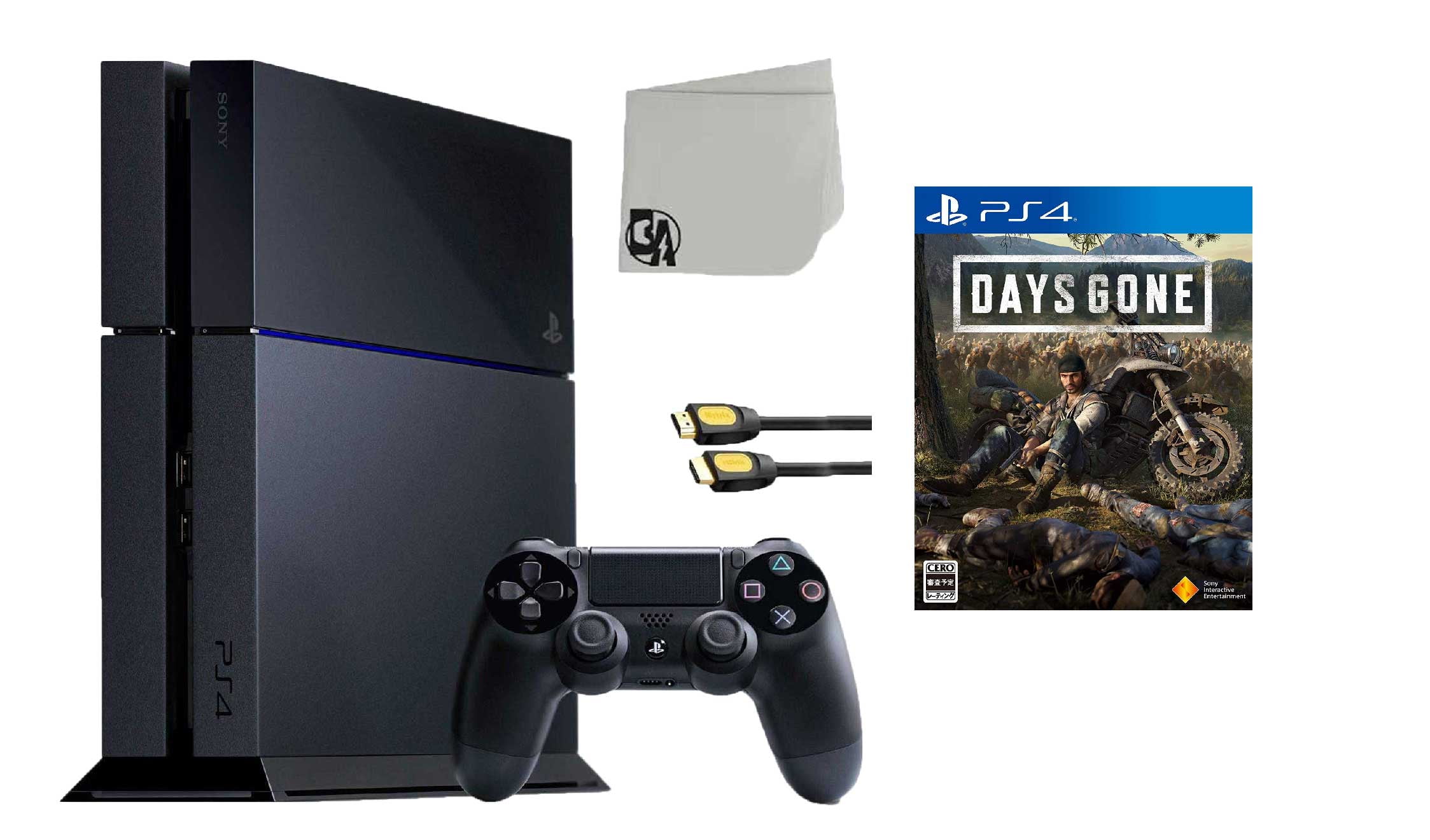 Sony PlayStation 4 500GB Gaming Console White 2 Controller Included with Days  Gone BOLT AXTION Bundle Used 