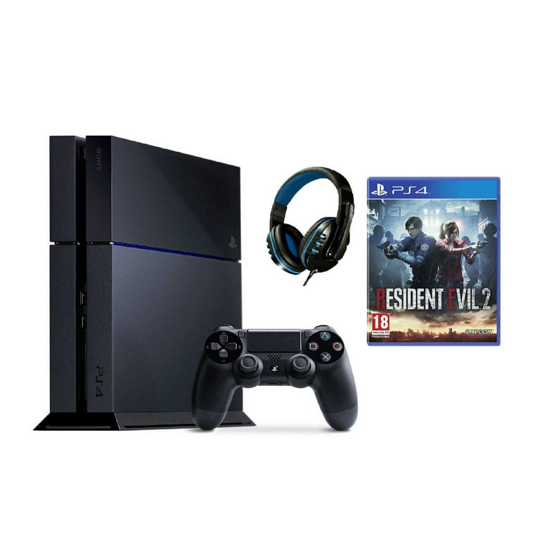 Sony PlayStation 4 500GB Gaming Console Black with Resident Evil 2 BOLT  AXTION Bundle Like New