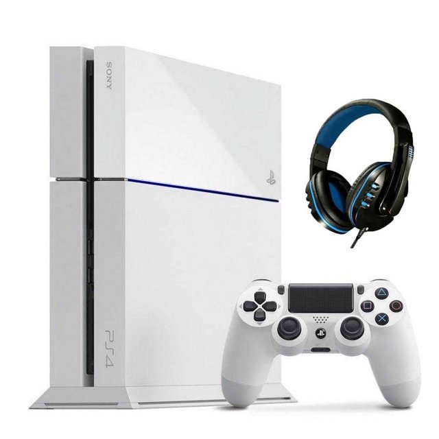 Sony PlayStation 4 500GB Gaming Console White with BOLT AXTION Bundle