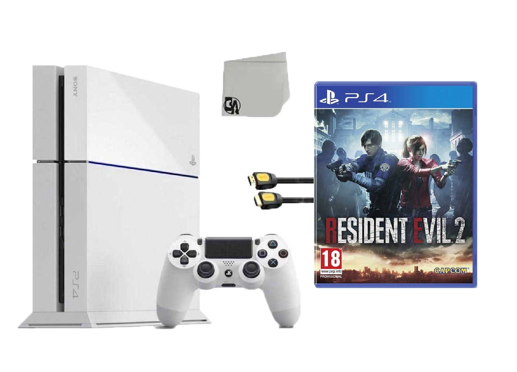 Sony PlayStation 4 500GB Gaming Console Black with Resident Evil 2 BOLT  AXTION Bundle Like New