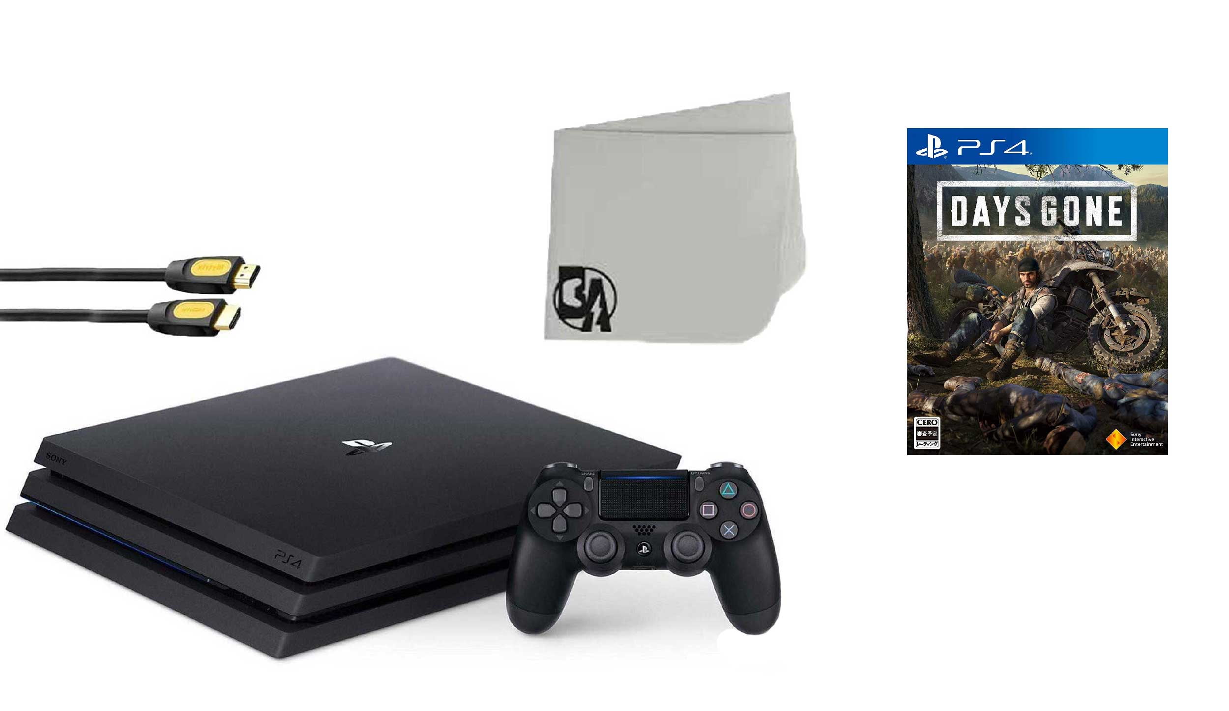 Sony PlayStation 4 Pro 1TB Gaming Console Black 2 Controller Included with Days  Gone BOLT AXTION Bundle Used 