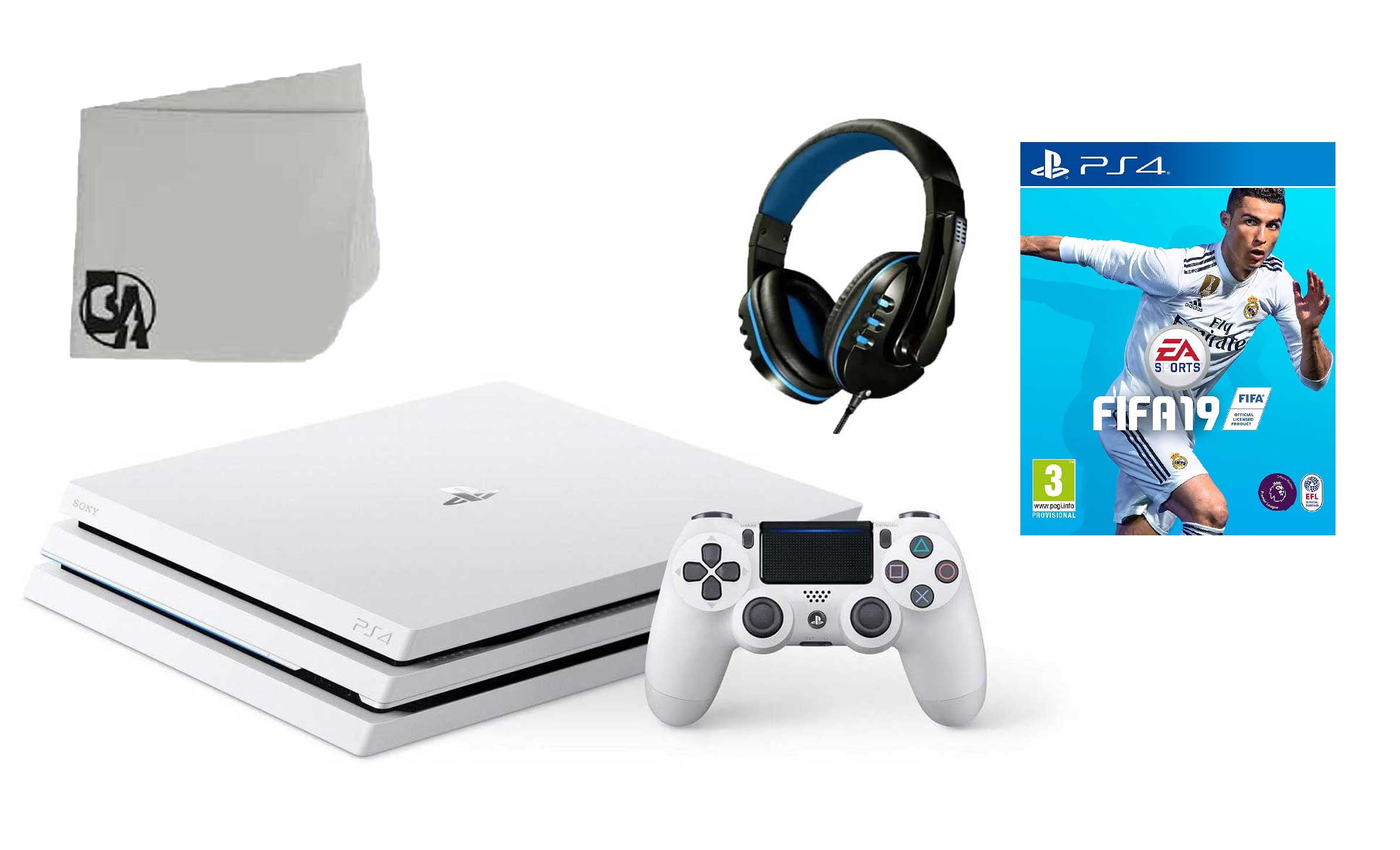 Sony PlayStation 4 PRO Glacier 1TB Gaming Console White with Call of Duty  Infinite Warfare BOLT AXTION Bundle Used